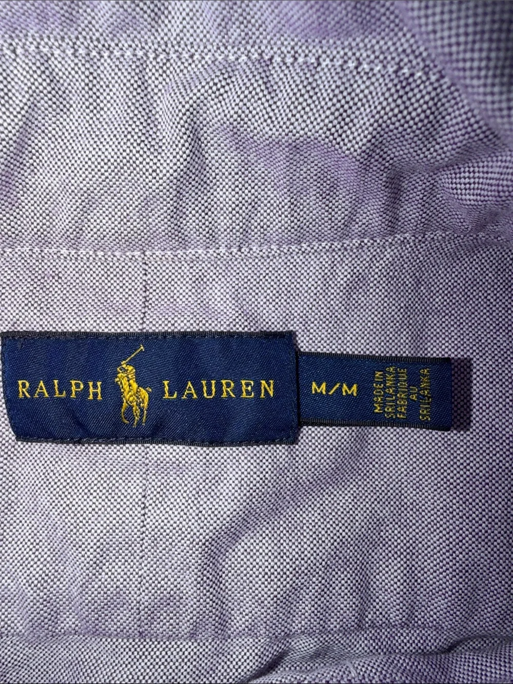 Ralph Lauren Women’s Purple Short-Sleeve Button-Down Oxford Shirt sz Med - Picture 2 of 8